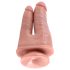 King Cock Double Penetrator - reālistiska dubultā dildo (dabīgā krāsā)