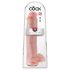 King Cock 15 - piesūcekņa dildo ar sēkliniekiem (38 cm) - dabīgā krāsa