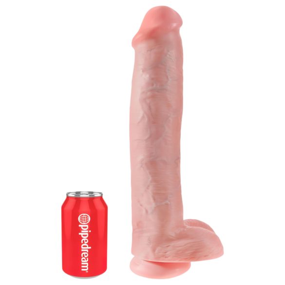 King Cock 15 - piesūcekņa dildo (38cm) - dabīgs