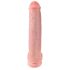 King Cock 15 - piesūcekņa dildo ar sēkliniekiem (38 cm) - dabīgā krāsa