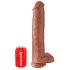 King Cock 15 - milzu dildo (38cm) - tumši dabisks