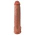 King Cock 15 - milzu dildo (38cm) - tumši dabisks