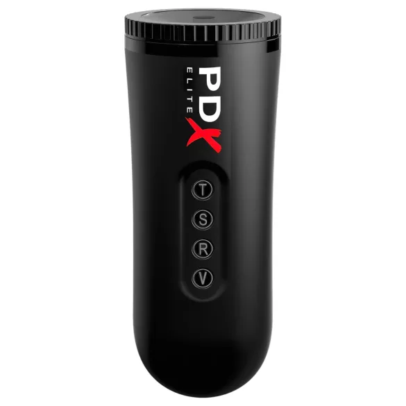 PDX Moto Blower - masturbators ar sūkšanu un vibrāciju melns