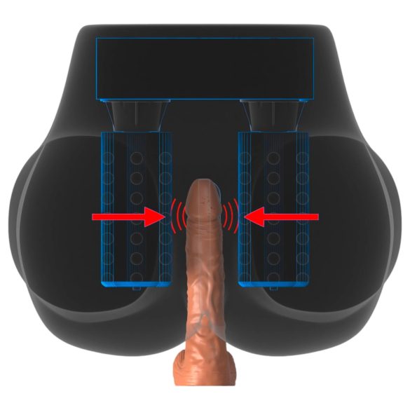 PDX Elite Milk Me Silly - vibrējošs torss masturbators (dabisks)