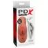 PDX masturbators 2-in-1 dubultais reālistisks masturbators tumši miesas krāsā