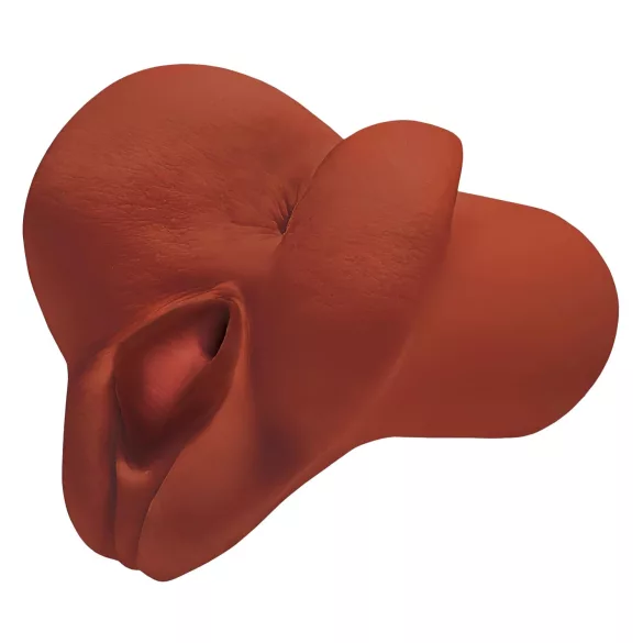 PDX Pick Your Pleasure - 2‑in‑1 reālistisks masturbators (brūns)