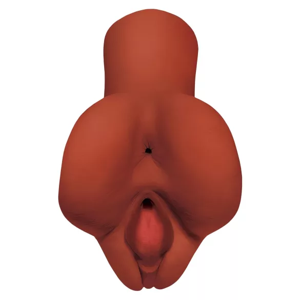 PDX Pick Your Pleasure - 2‑in‑1 reālistisks masturbators (brūns)