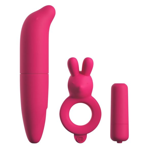 Classix - ūdensizturīgs vibrators komplekts - 3 daļas (rozā)