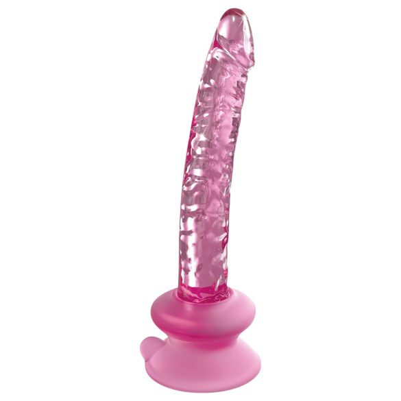 Icicles No. 86 - stikla dildo ar dzimumlocekļa formu rozā