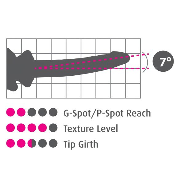 Icicles No. 86 - stikla dildo ar dzimumlocekļa formu rozā