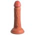King Cock Elite 6 - piesūcekņa, reālistisks dildo (15 cm) - tumšs