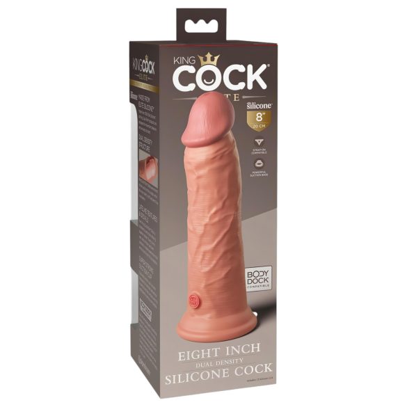 King Cock Elite 8 - reālistisks dildo ar piesūcekni 20cm naturāls