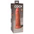 King Cock Elite 8 - piesūceknis dildo (20 cm) - tumšs dabīgs