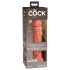 King Cock Elite 8 - piesūceknis dildo (20 cm) - tumšs dabīgs