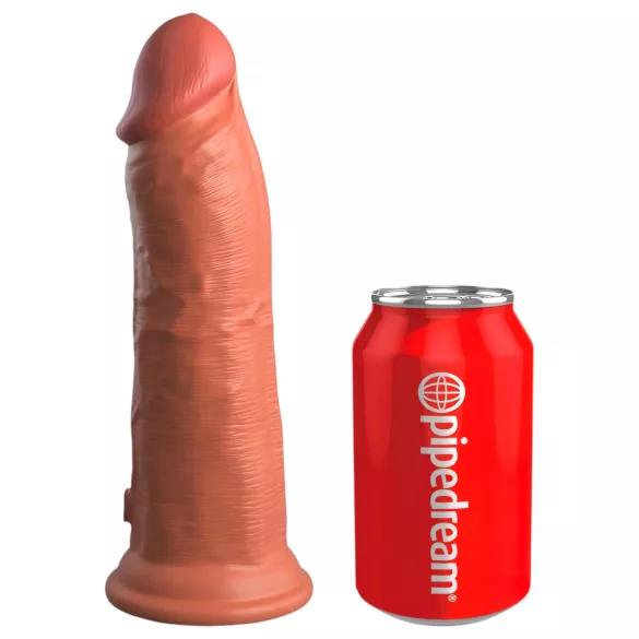 King Cock Elite 8 - dildo ar piesūcekni 20 cm tumši miesas krāsā