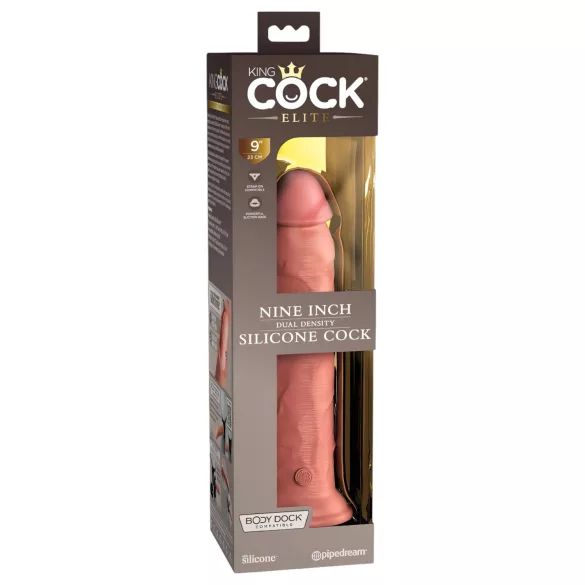 King Cock Elite 9 - reālistisks dildo ar piesūcekni 23 cm naturāls