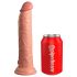 King Cock Elite 9 - piesūceknis, dabīgs dildo (23cm) - naturāls