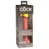 King Cock Elite 6 - vibrators ar piesūcekni (15 cm) - naturāls