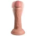 King Cock Elite 6 - vibrators ar piesūcekni (15 cm) - naturāls