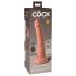 King Cock Elite 7 - piesūceknis, radio vadāms vibrators 18cm - dabīgs