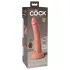 King Cock Elite 7 - vibrējošs dildo ar piesūcekni un tālvadību 18 cm dabīgs