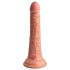 King Cock Elite 7 - piesūceknis, radio vadāms vibrators 18cm - dabīgs