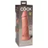 King Cock Elite 8 - vibrators ar piesūcekni 20cm naturāls