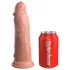 King Cock Elite 8 - vibrators ar piesūcekni 20cm naturāls