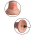 King Cock Elite 8 - vibrators ar piesūcekni 20cm naturāls
