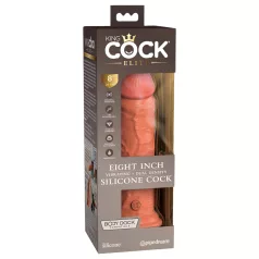   King Cock Elite 8 - reālistisks vibrators 20cm tumši miesas krāsas