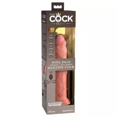 King Cock Elite 9 - vibrators ar piesūcekni 23cm dabīgs