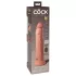 King Cock Elite 9 - vibrators ar piesūcekni 23cm dabīgs