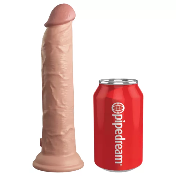 King Cock Elite 9 - vibrators ar piesūcekni 23cm dabīgs