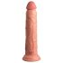 King Cock Elite 9 - piesūcekņa vibrators 23cm - dabīga krāsa