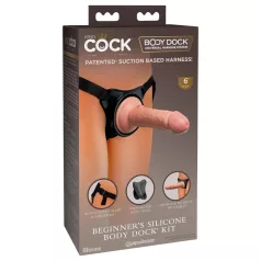   King Cock Elite piestiprināms strap-on dildo iesācējiem, naturāls