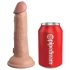 King Cock Elite Beginner's - piestiprināmais dildo (dabīga krāsa)