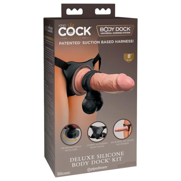 King Cock Elite Deluxe - piesprādzējams dildo komplekts