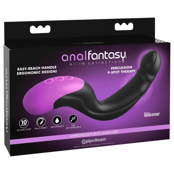 Anal Fantasy - anālais prostatas masētājs ar vibrāciju, melns