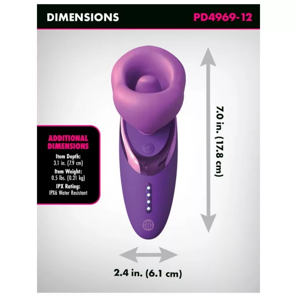 Pipedream - Fantasy For Her - laizīšanas sūcošais vibrators (violets)
