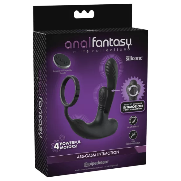 Anal Fantasy Ass-Gasm IntiMotion - anālais un prostatas vibrators (melns)