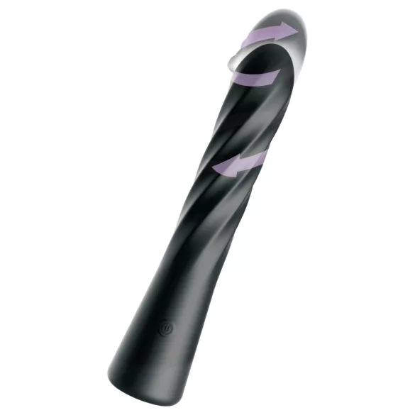 Anal Fantasy Twist Ecstasy - rotējošs-šūpojošs anālais vibrators (melns)