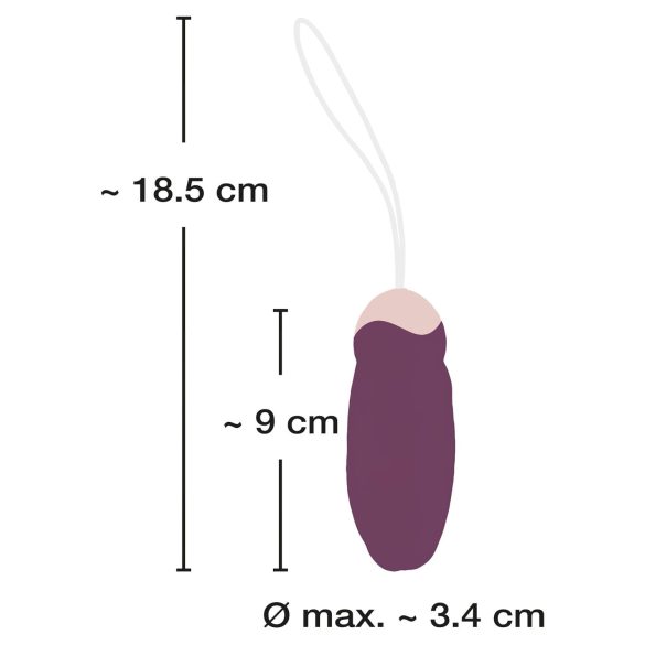 Javida - bezvadu rotējošs vibroola ar pērlītēm violets