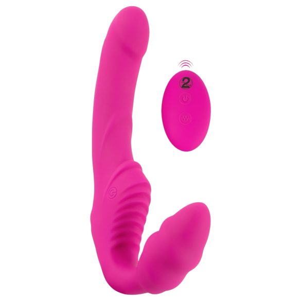 Strepless Strap-On - piestiprināms vibrators (rozā)