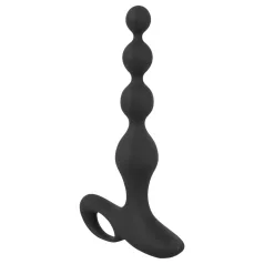 Black Velvets - anālais vibrators ar lodītēm melns