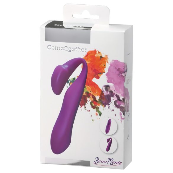 BeauMents Come2gether - uzlādējams, ūdensdrošs pāru vibrators (violets)
