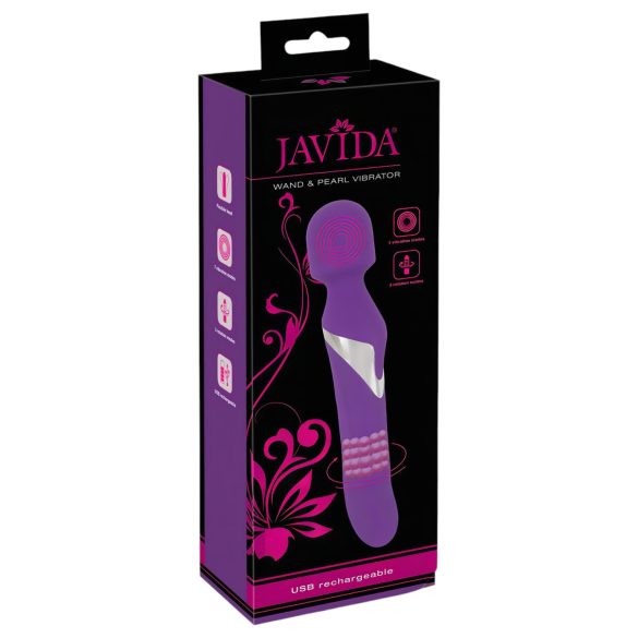 Javida Nūjiņa & Pērle - 2in1 masāžas vibrators (violets)