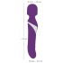 Javida Nūjiņa & Pērle - 2in1 masāžas vibrators (violets)