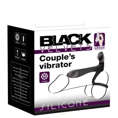   Black Velvets - akumulatora 2in1 vibrators un erekcijas gredzens melns