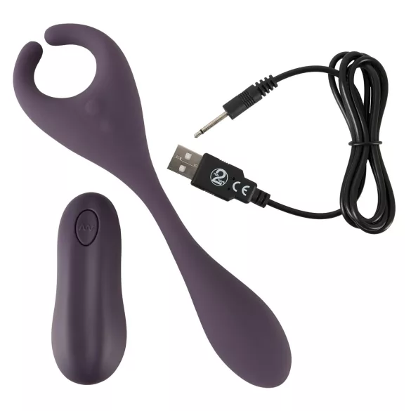 Couples Choice - pāra vibrators ar 2 motoriem, uzlādējams, violets