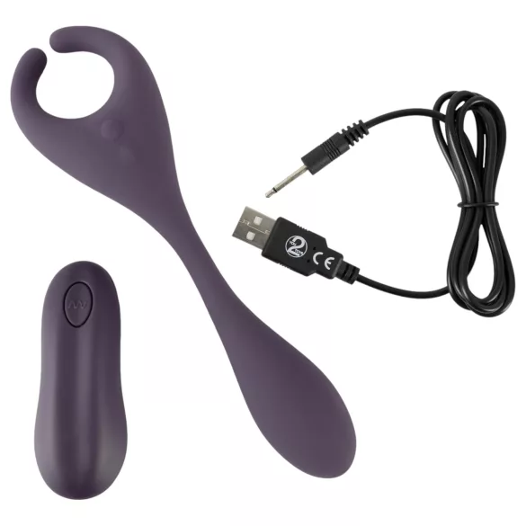 Couples Choice - pāra vibrators ar 2 motoriem, uzlādējams, violets